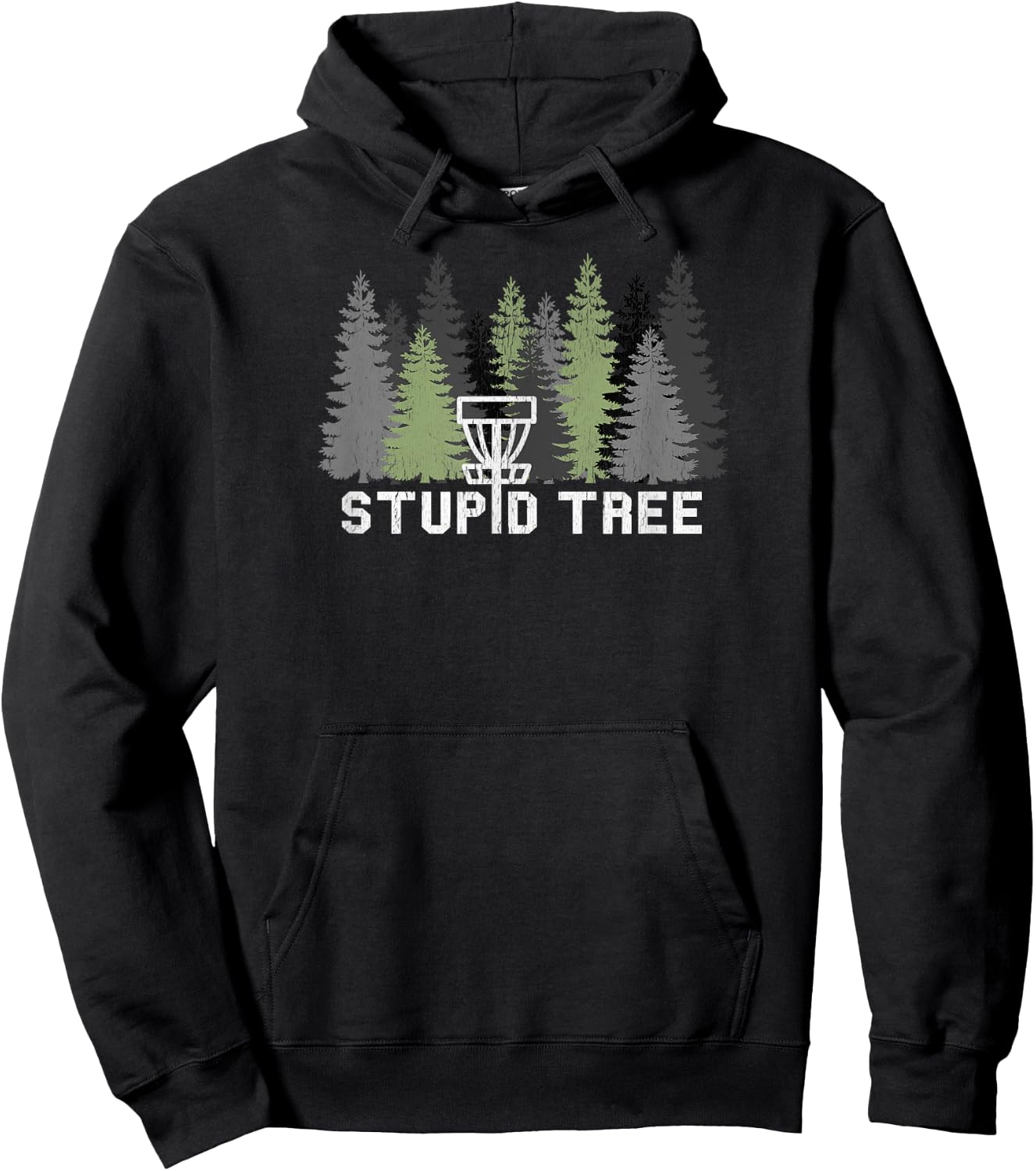 Stupid Tree Funny Disc Golf Frolf Hoodie - Hoodie | Black
