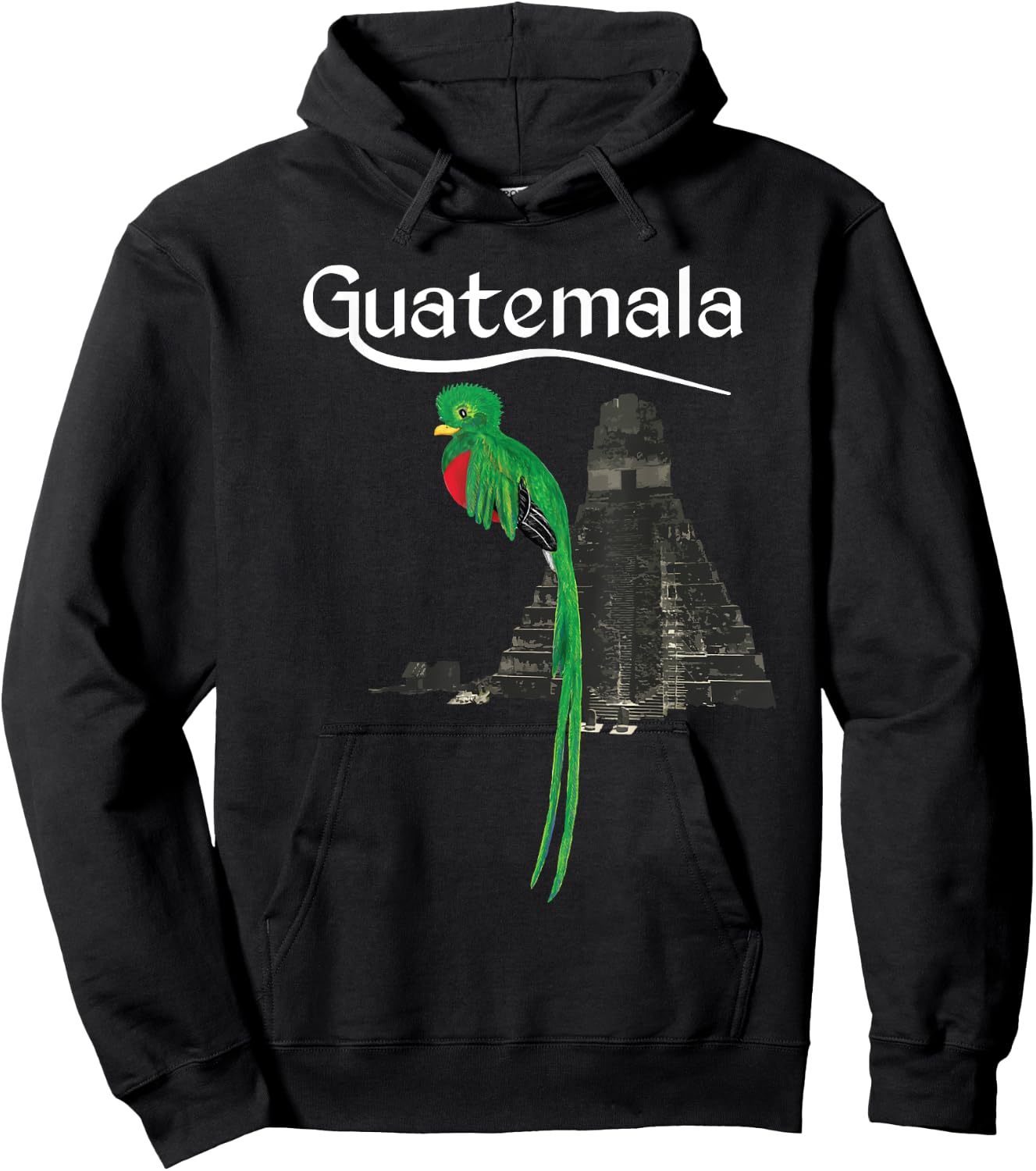 Guatemala Chapin Antigua Quetzal Tikal Peten Maya Guate 502 Hoodie - Hoodie | Black