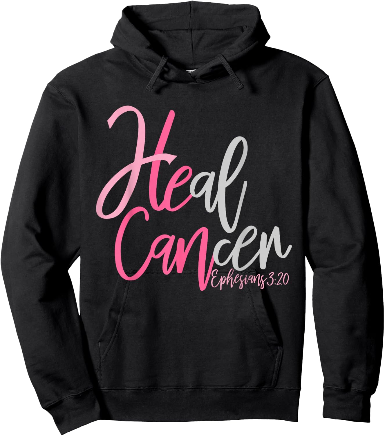 He Can Heal Cancer (Breast Cancer Awareness) Hoodie - Hoodie | Black