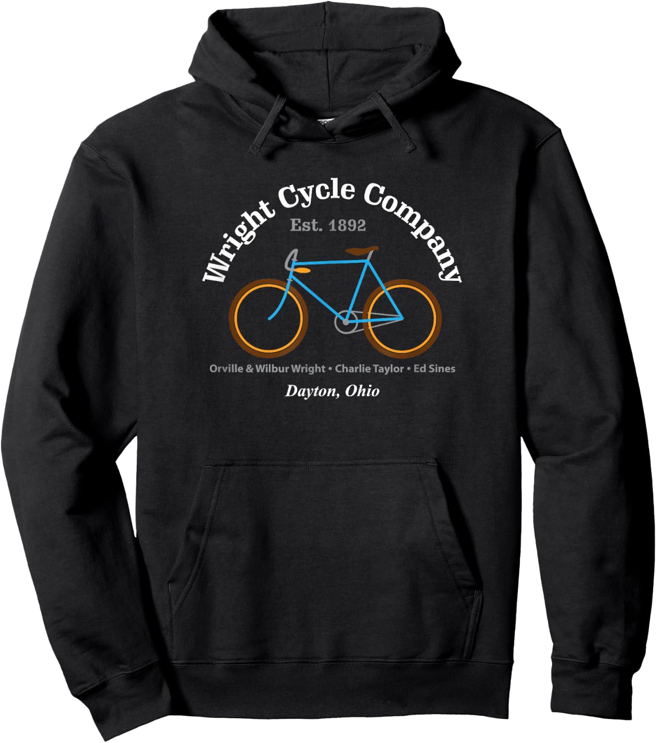 Wright Brothers Cycle Bicycle Company First Airplane Hoodie - Hoodie | Black