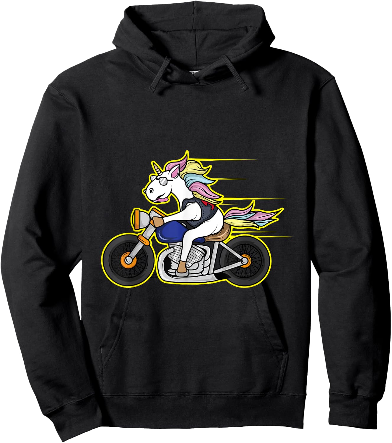 Unicorn Biker Gang Rider Motorcycle Club Shirt Hoodie - Hoodie | Black