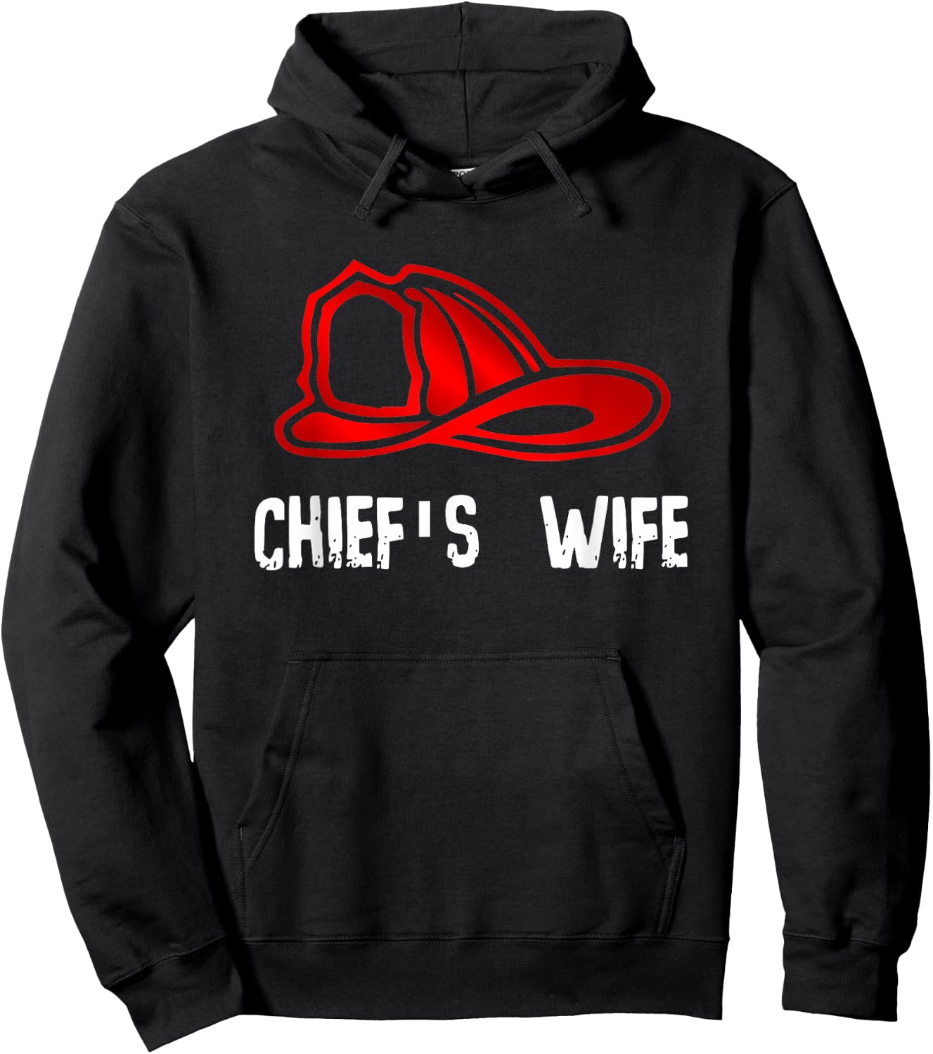 Chief's Wife Firefighter Gift Shirt - Spouse Fire Company Hoodie - Hoodie | Black