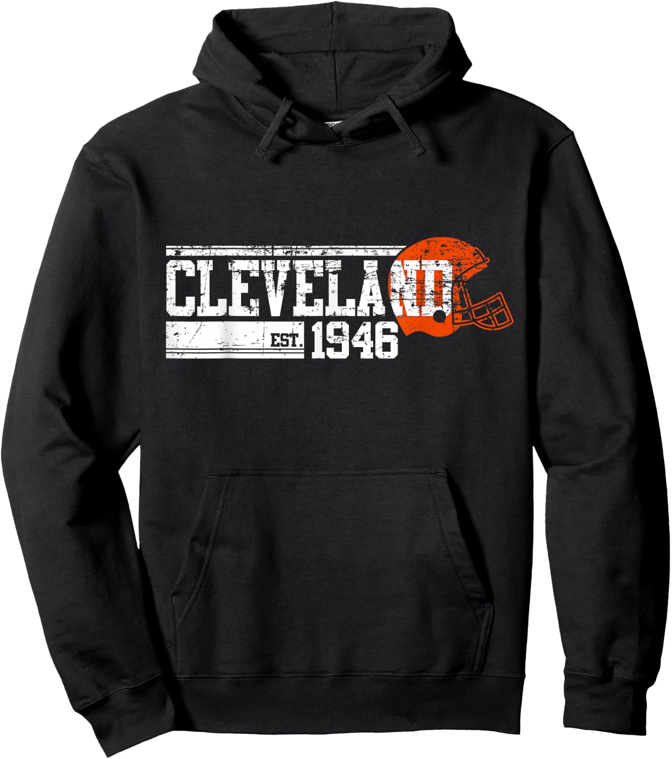Vintage Cleveland Football Gift Hoodie - Hoodie | Black