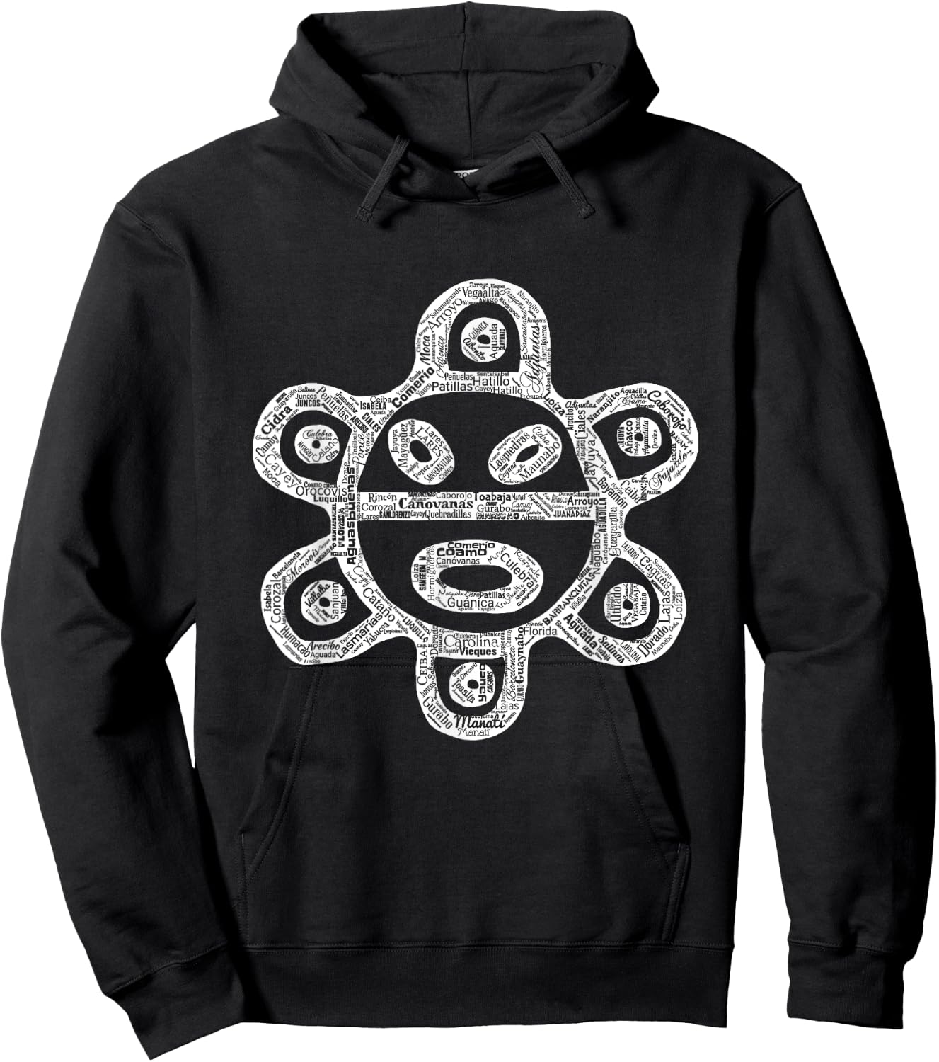 Taino Sun Puerto Rico cities and towns Boriken Boricua tea Hoodie - Hoodie | Black
