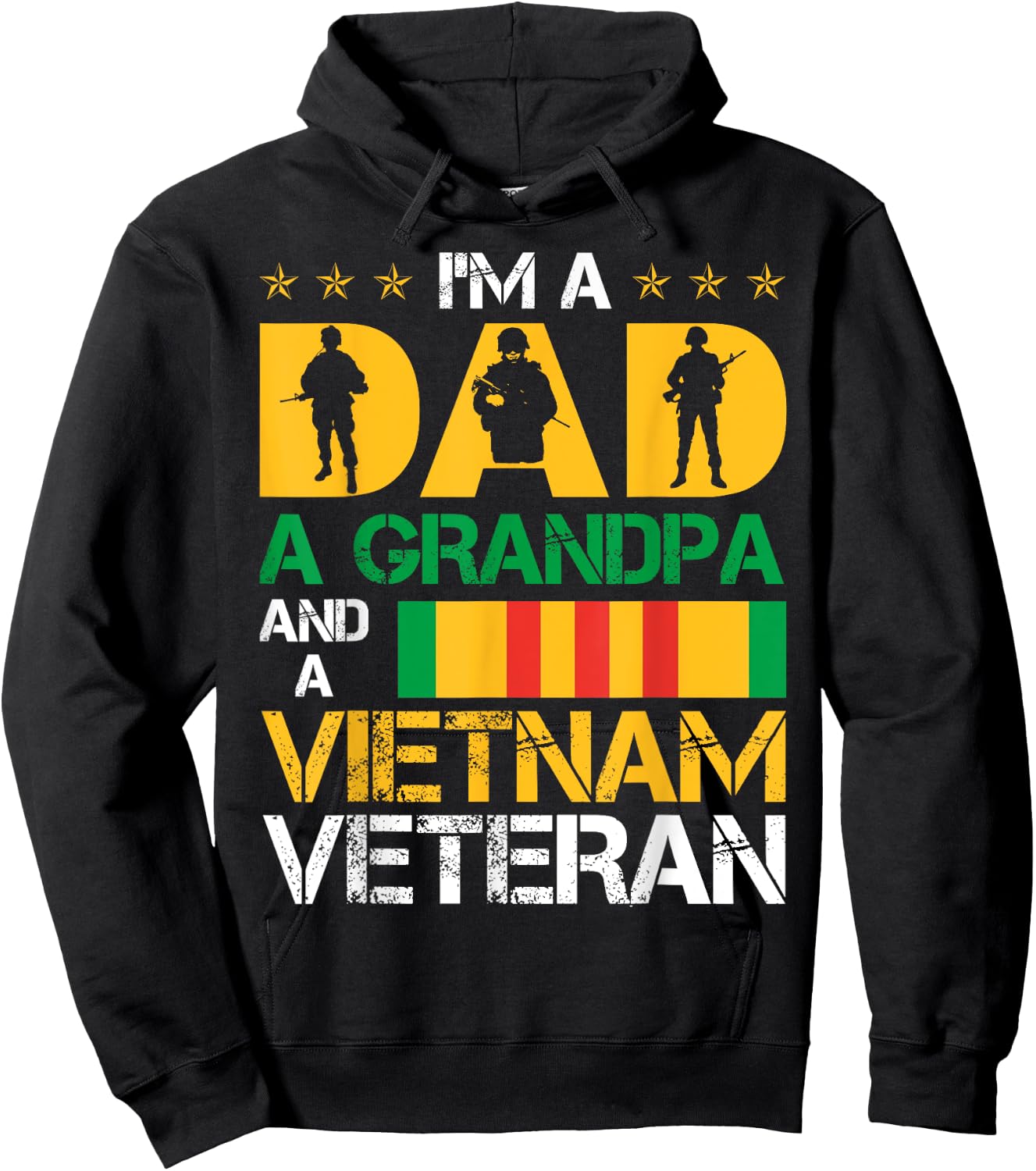I'm A Dad, A Grandpa and A Vietnam Veteran Christmas Gifts Hoodie - Hoodie | Black