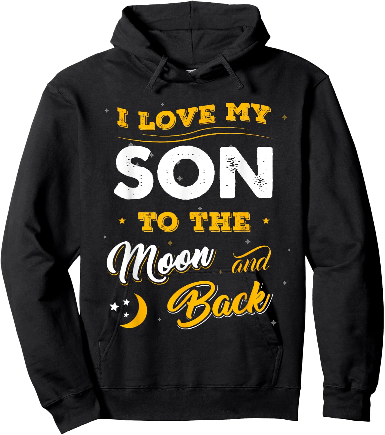 Family Shirt I Love My Son To The Moon And Back Gift Hoodie - Hoodie | Black