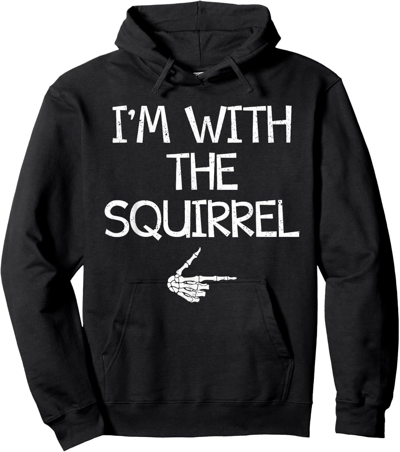 I'm With The Squirrel Halloween Costume Couples Matching Hoodie - Hoodie | Black
