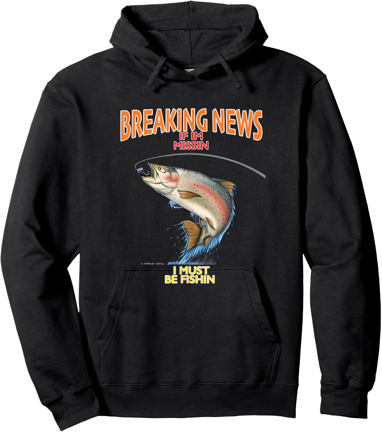 Fishing If I'm missing i must be Fishing Hoodie - Hoodie | Black