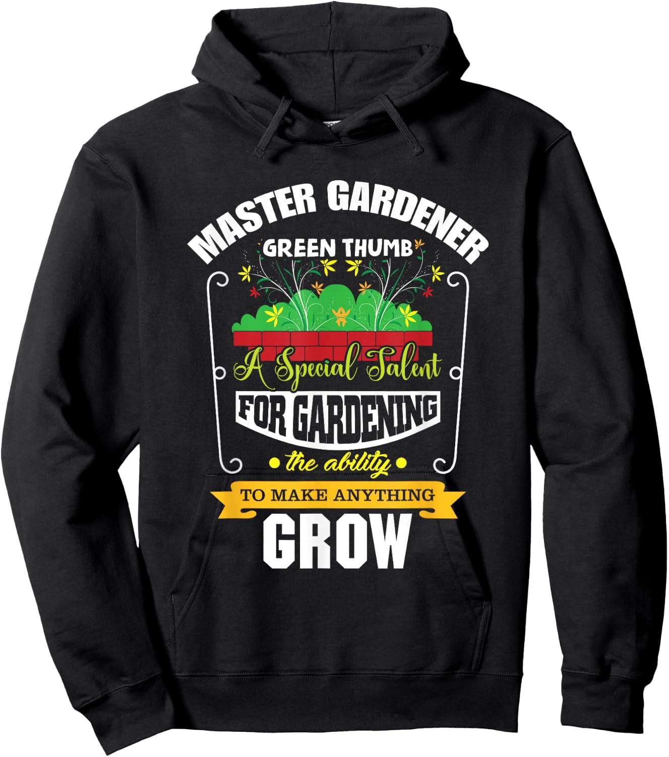 Master Gardener Green Thumb Plant Flower Grow Hoodie - Hoodie | Black