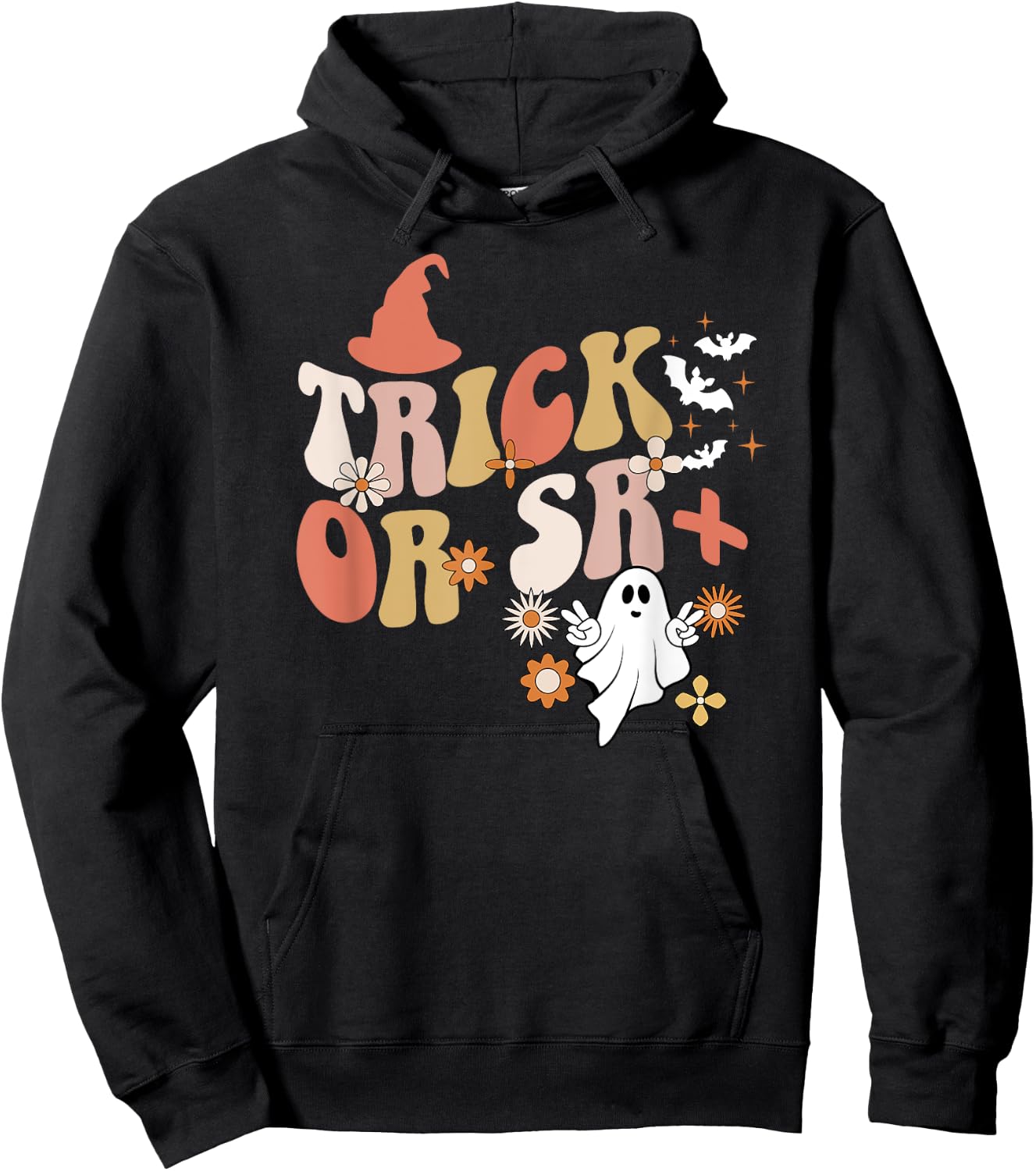 Trick Or SR+ Spooky ABA Therapist Halloween ABA Therapy Hoodie - Hoodie | Black