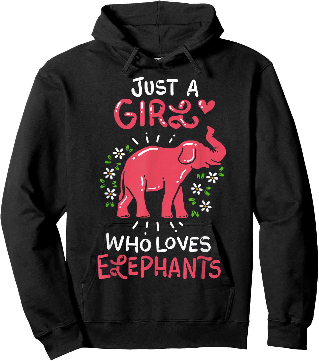 Elephants Lover Gift Hoodie - Hoodie | Black