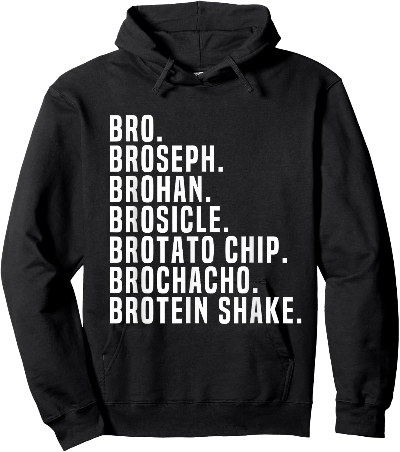 Bro Broseph Broham Gym Workout Weightlifting Fitness Hoodie - Hoodie | Black