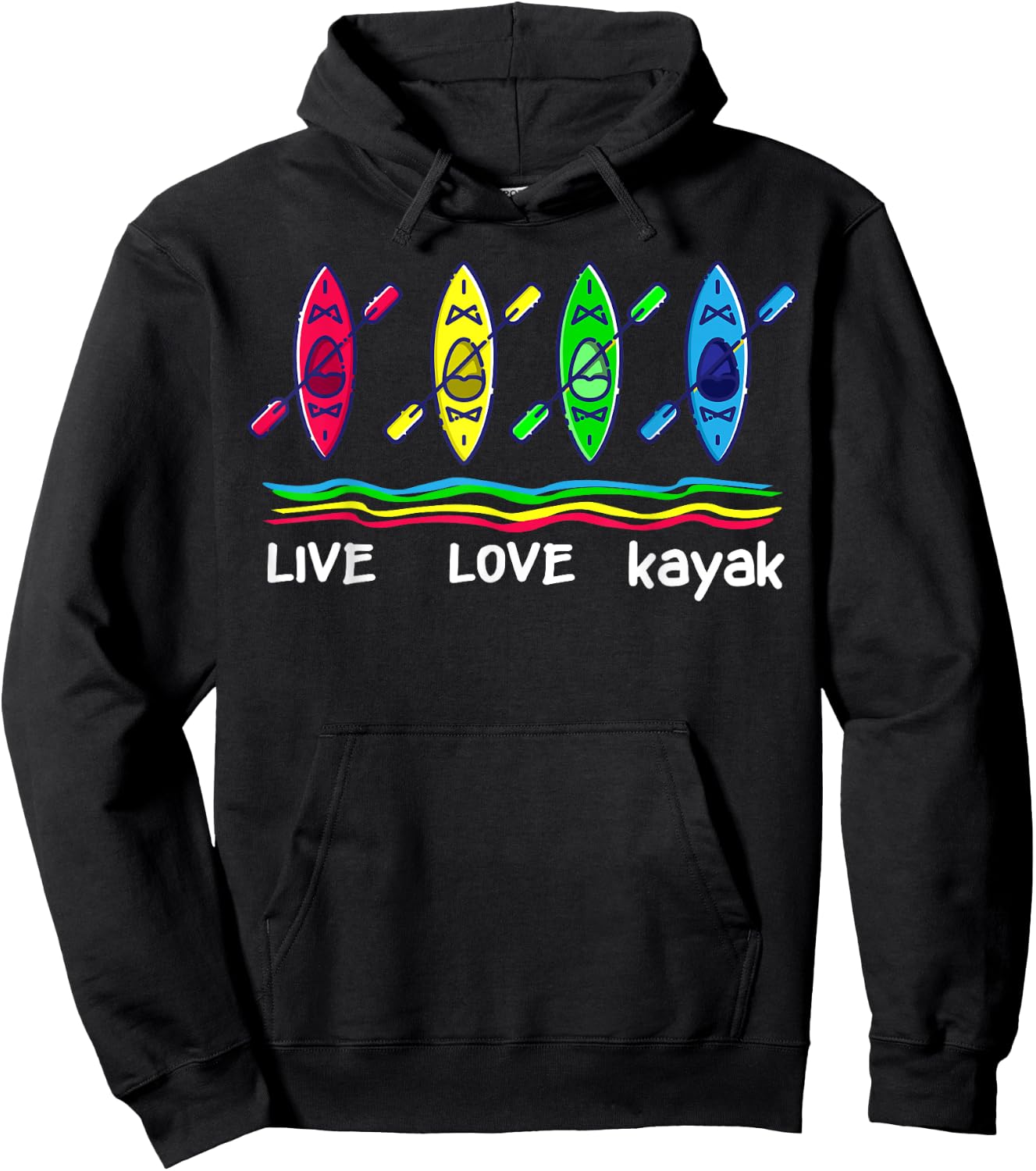 Cool Kayaks Shirt for Outdoor Funny Kayaking Boating Hoodie - Hoodie | Black