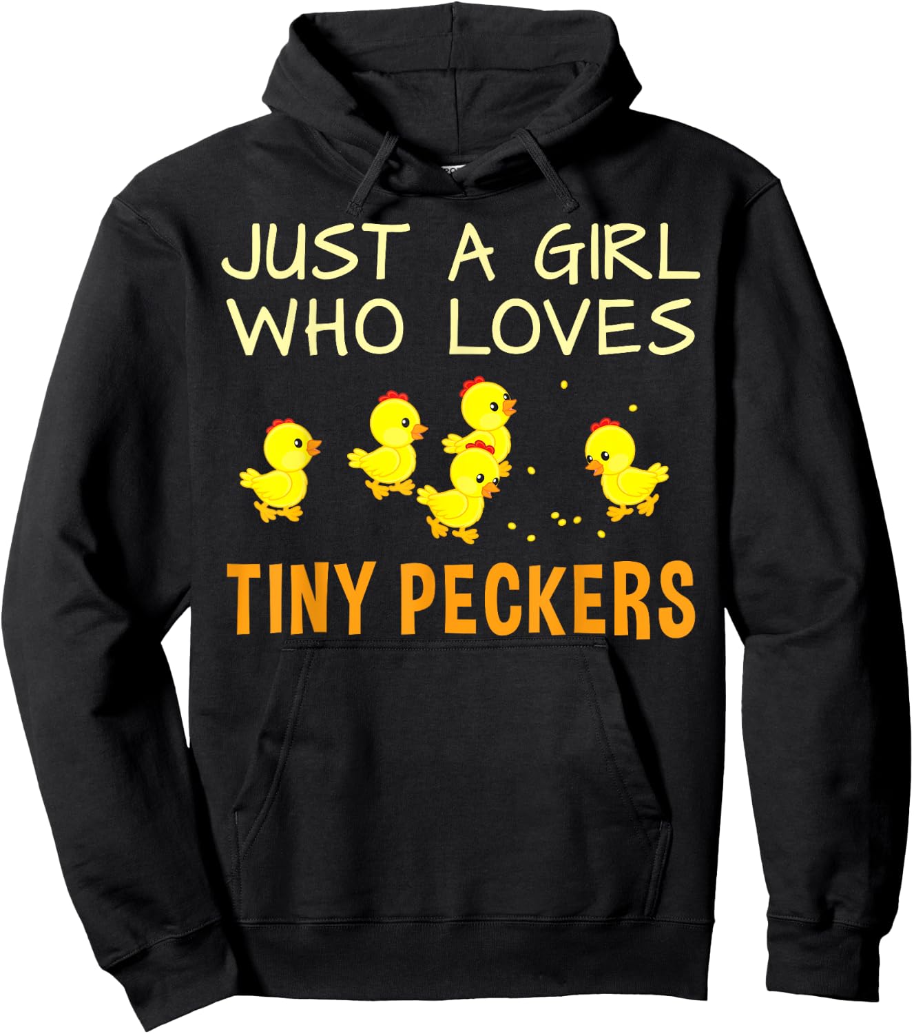 Chicken Shirt - Just a Girl Who Loves Tiny Peckers Hoodie - Hoodie | Black