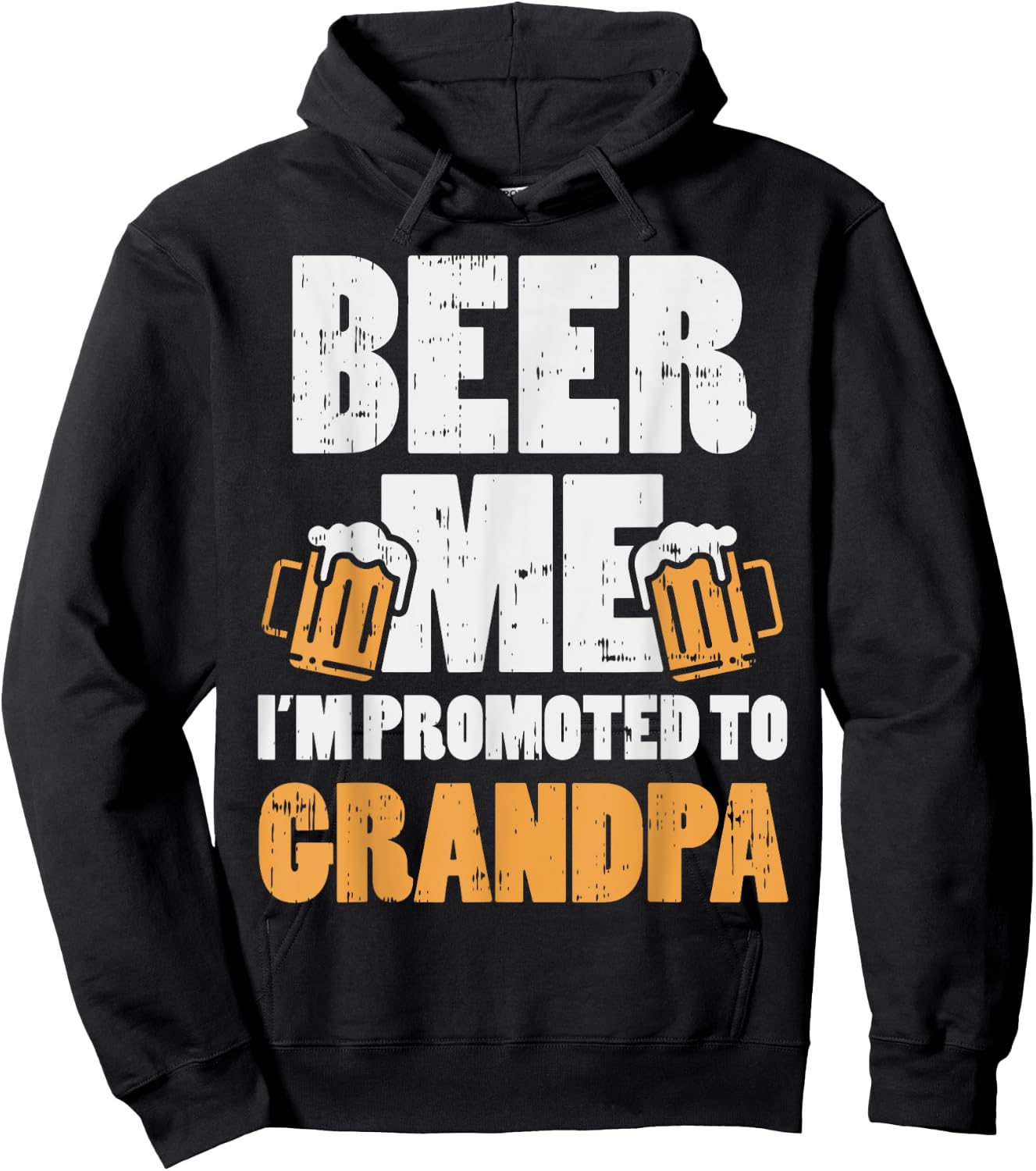 Beer Me Im Promoted To Grandpa Pregnancy Drinking Team Gift Hoodie - Hoodie | Black