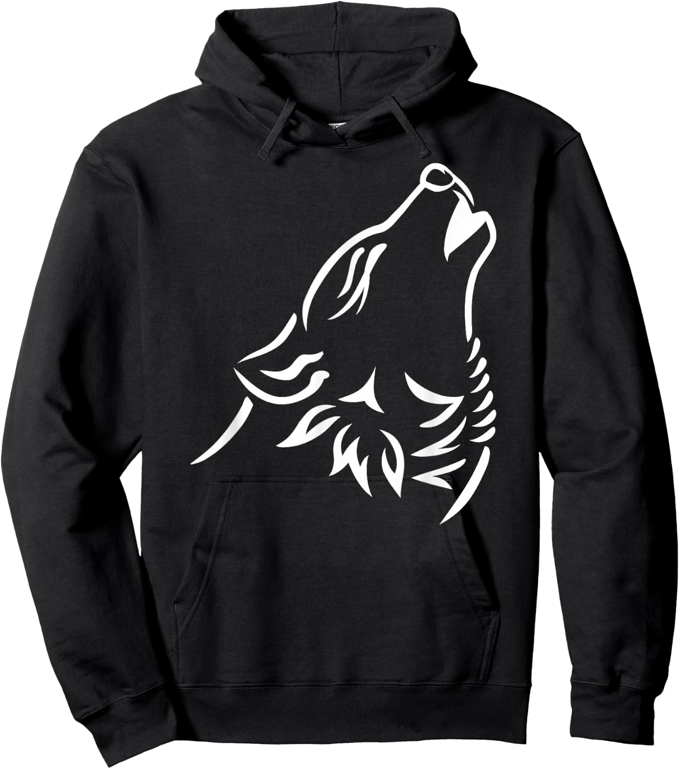 Howling Wolf Hoodie - Hoodie | Black