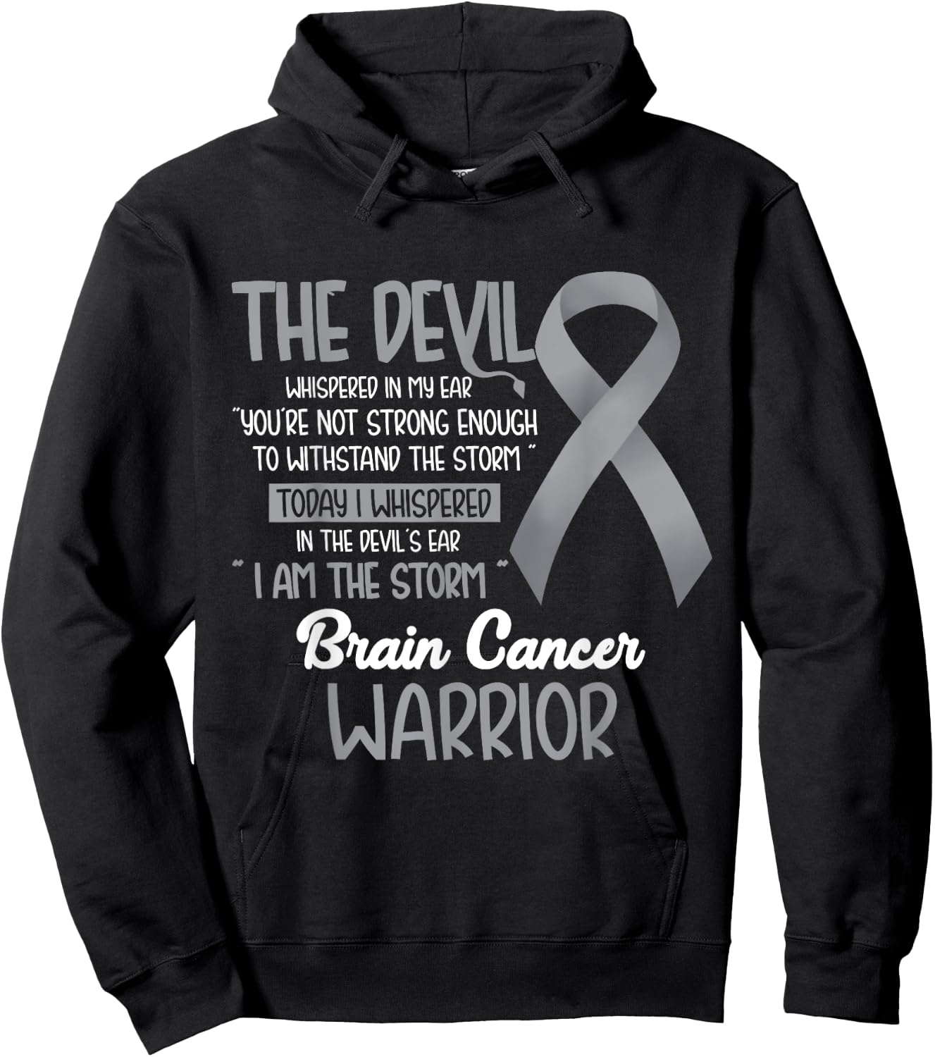 I am the storm Brain Cancer Warrior Shirt Hoodie - Hoodie | Black