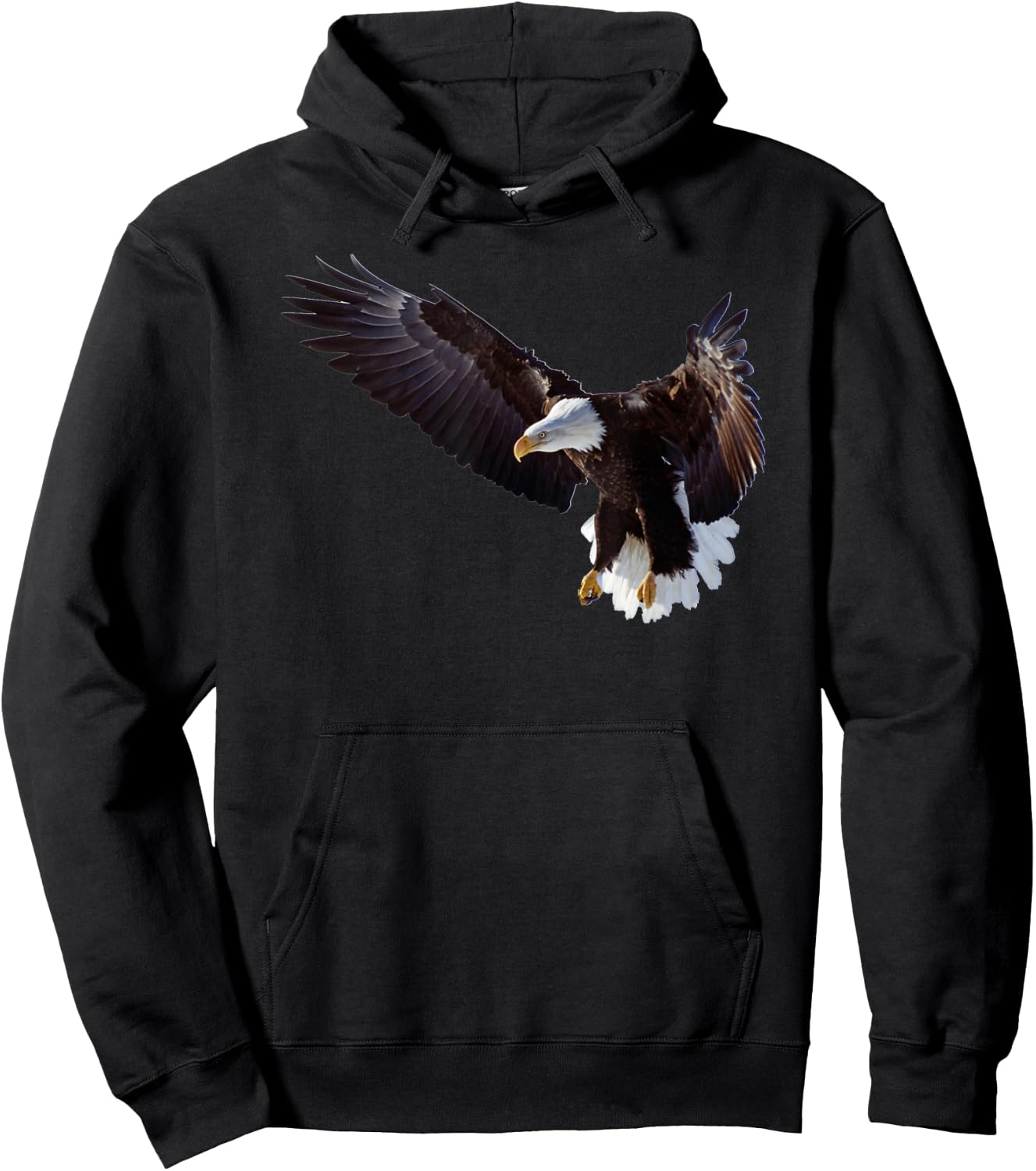 Lovely American Bald Eagle In Flight Photo Portrait Hoodie - Hoodie | Black