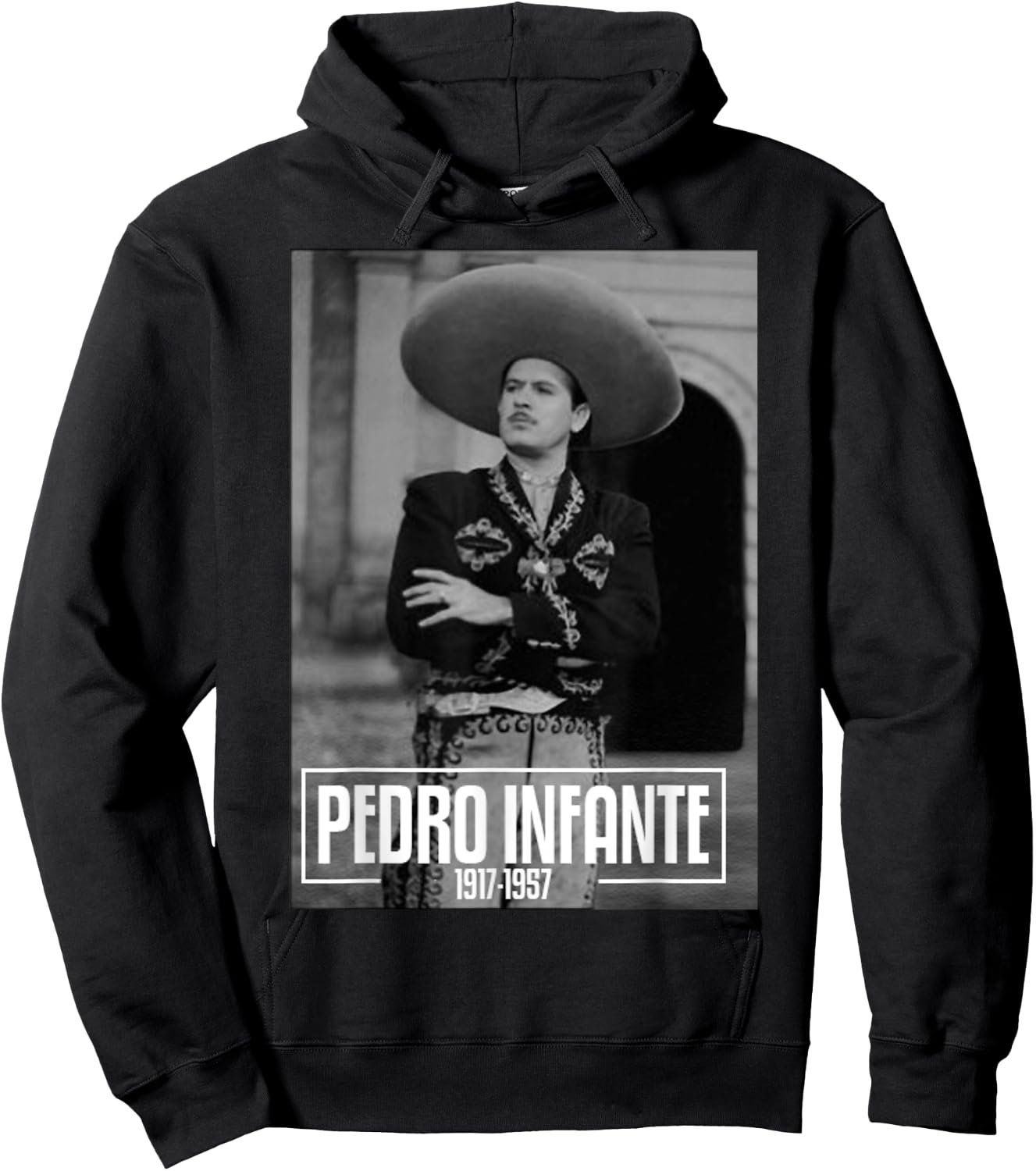 Pedro Infante Poster Shirt Hoodie - Hoodie | Black