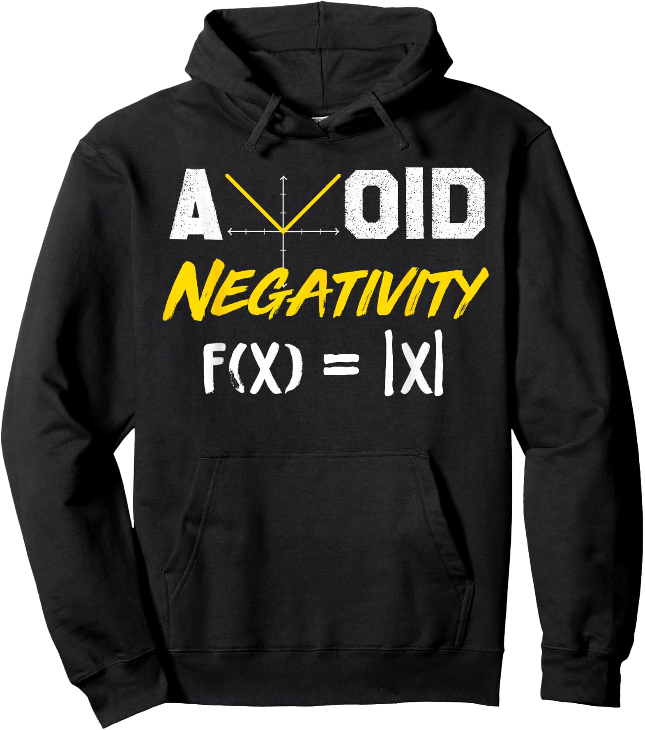 Avoid Negativity - Funny Math Pun Equation Hoodie - Hoodie | Black
