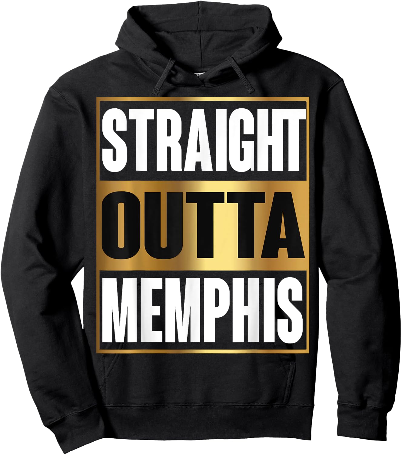 Straight Outta Memphis Shirt Tennessee Funny Gift Hoodie - Hoodie | Black