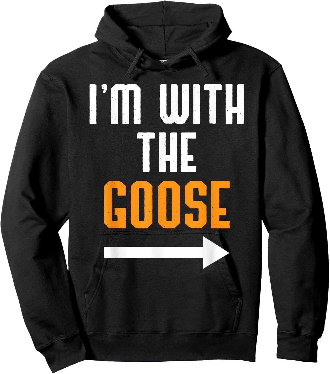 I'm With The Goose Shirt Costume Funny Halloween Couple Hoodie - Hoodie | Black