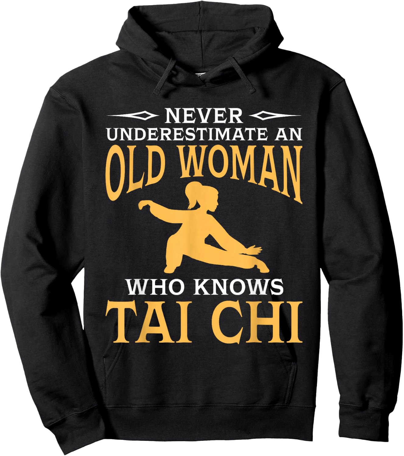 Never Underestimate an Old Woman Who Knows Tai Chi Small Hoodie - Hoodie | Black