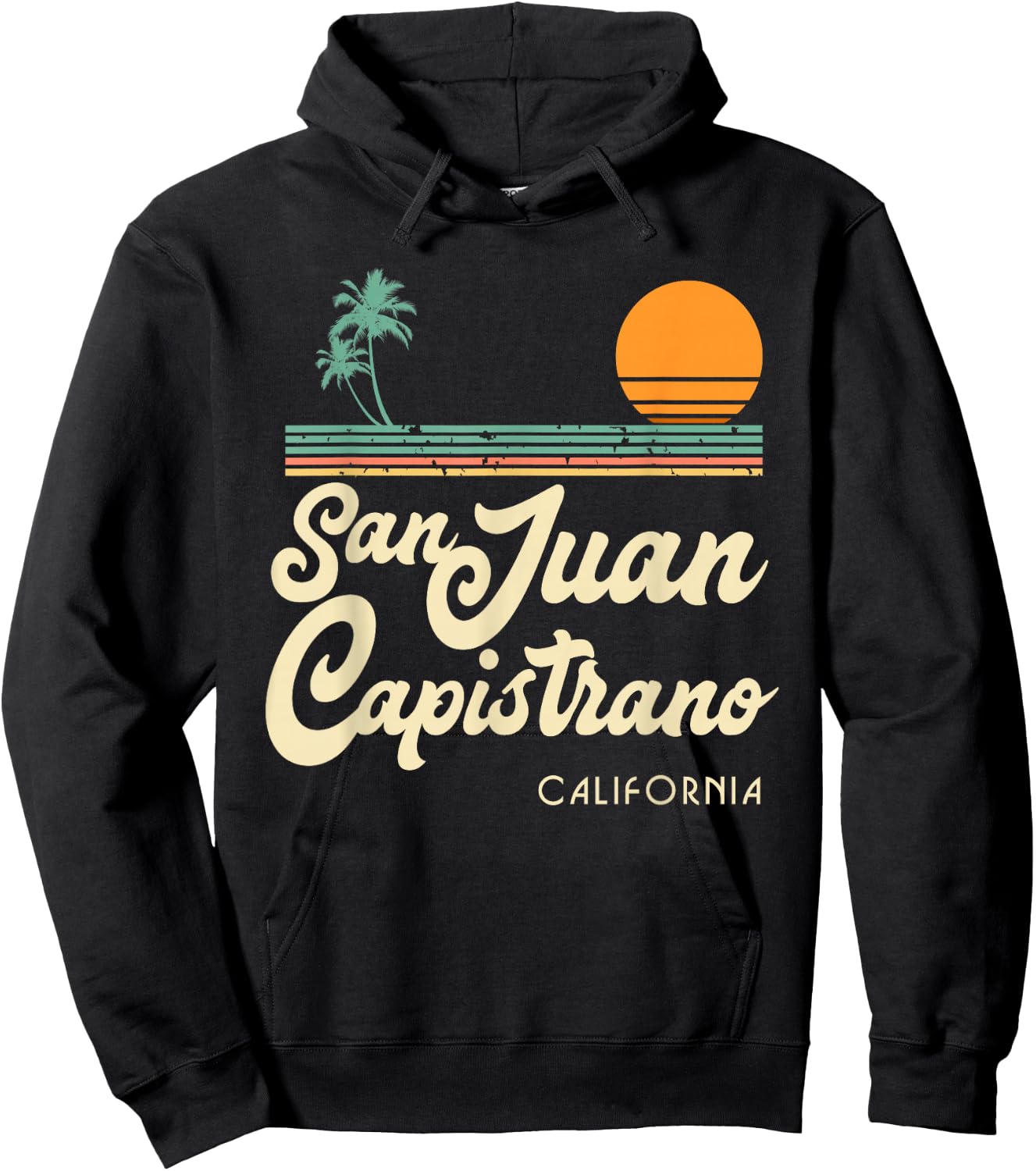 Vintage San Juan Capistrano California Light Hoodie - Hoodie | Black
