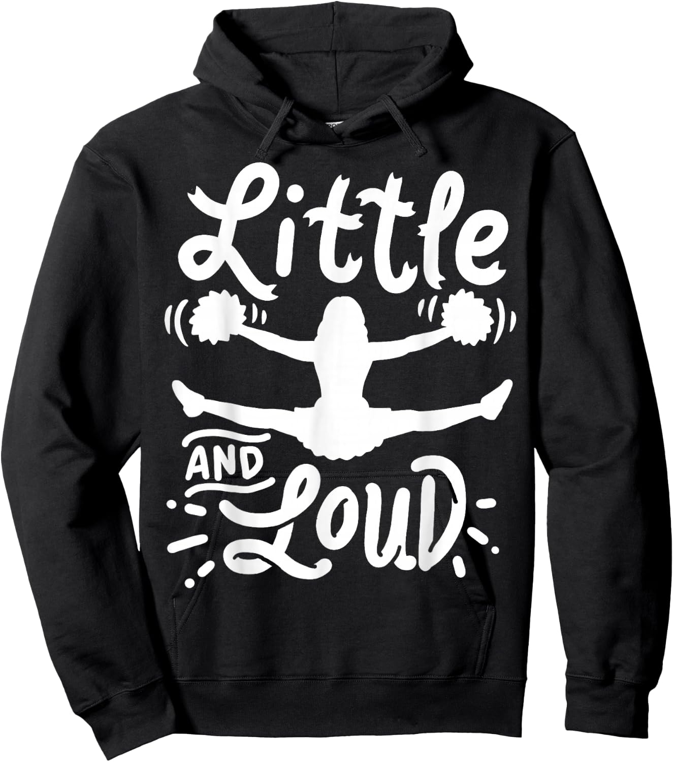 Cheerleading Little and Loud Cheerleader Gift Team Squad Hoodie - Hoodie | Black