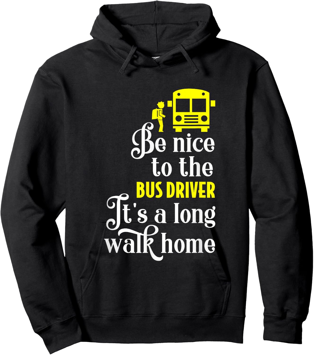 Funny School Bus Driver Hoodie - Hoodie | Black