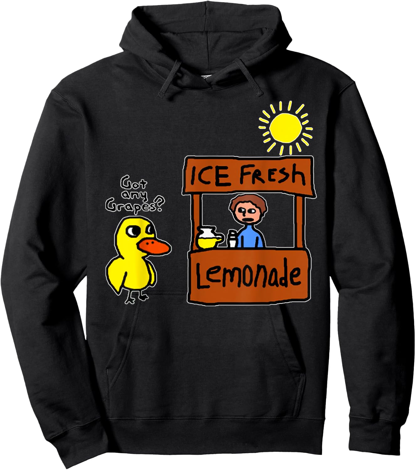 Ice Fresh Lemonade Got Any Grapes Duck Funny Gift Hoodie - Hoodie | Black