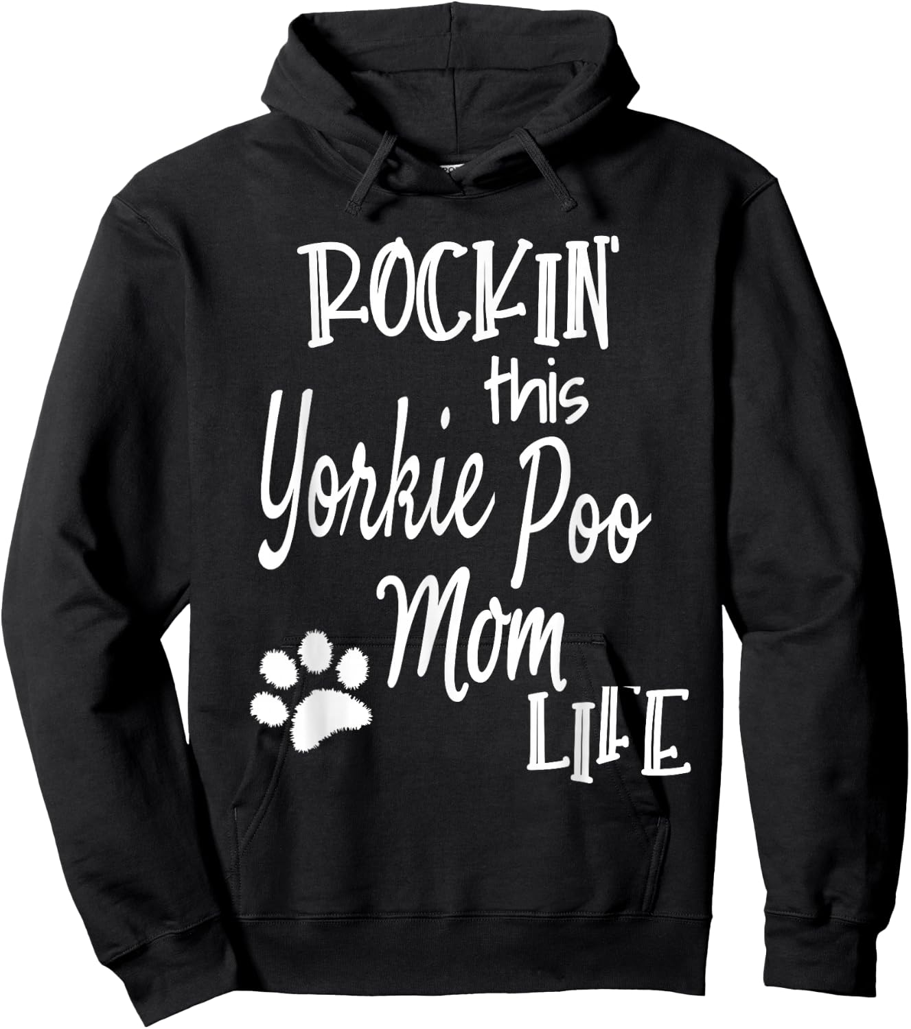 Rockin Life Yorkie Poo Mom Yorkie Poo Dog Owner Gifts Hoodie - Hoodie | Black