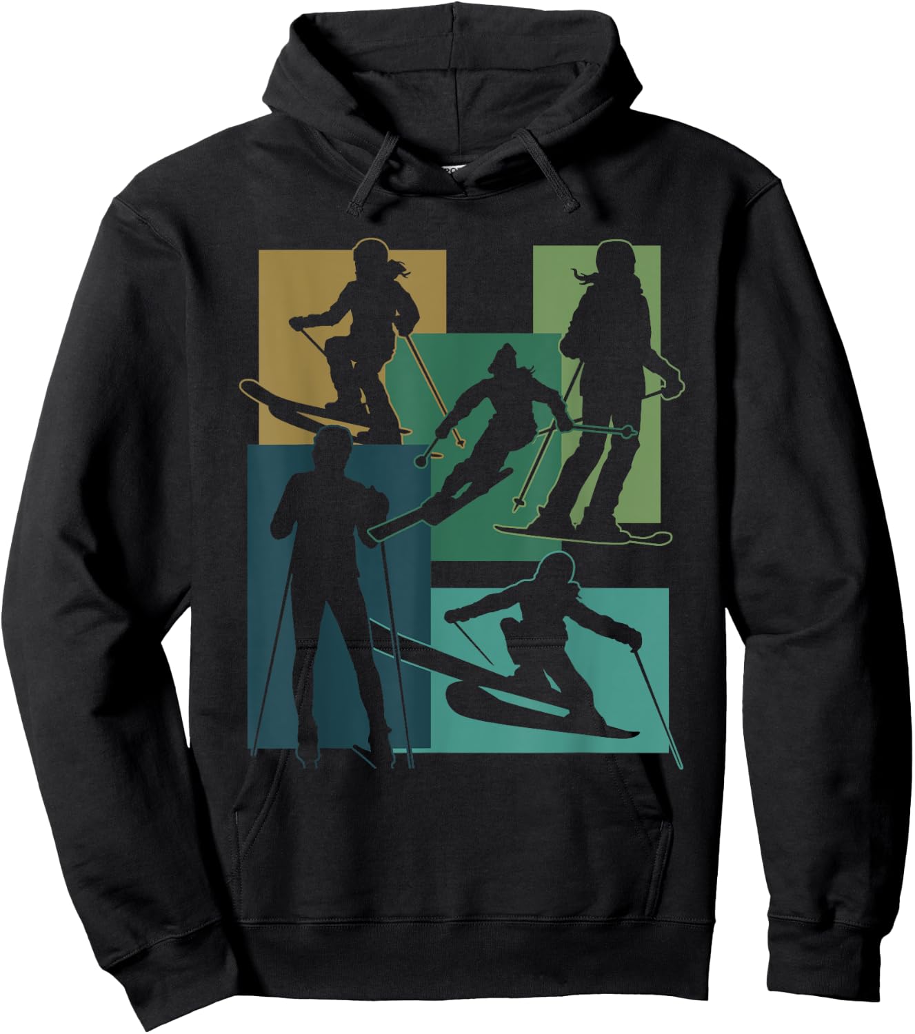 Funny Skiing Ski Snowboarding Game Winter Sports Enthusiasts Hoodie - Hoodie | Black
