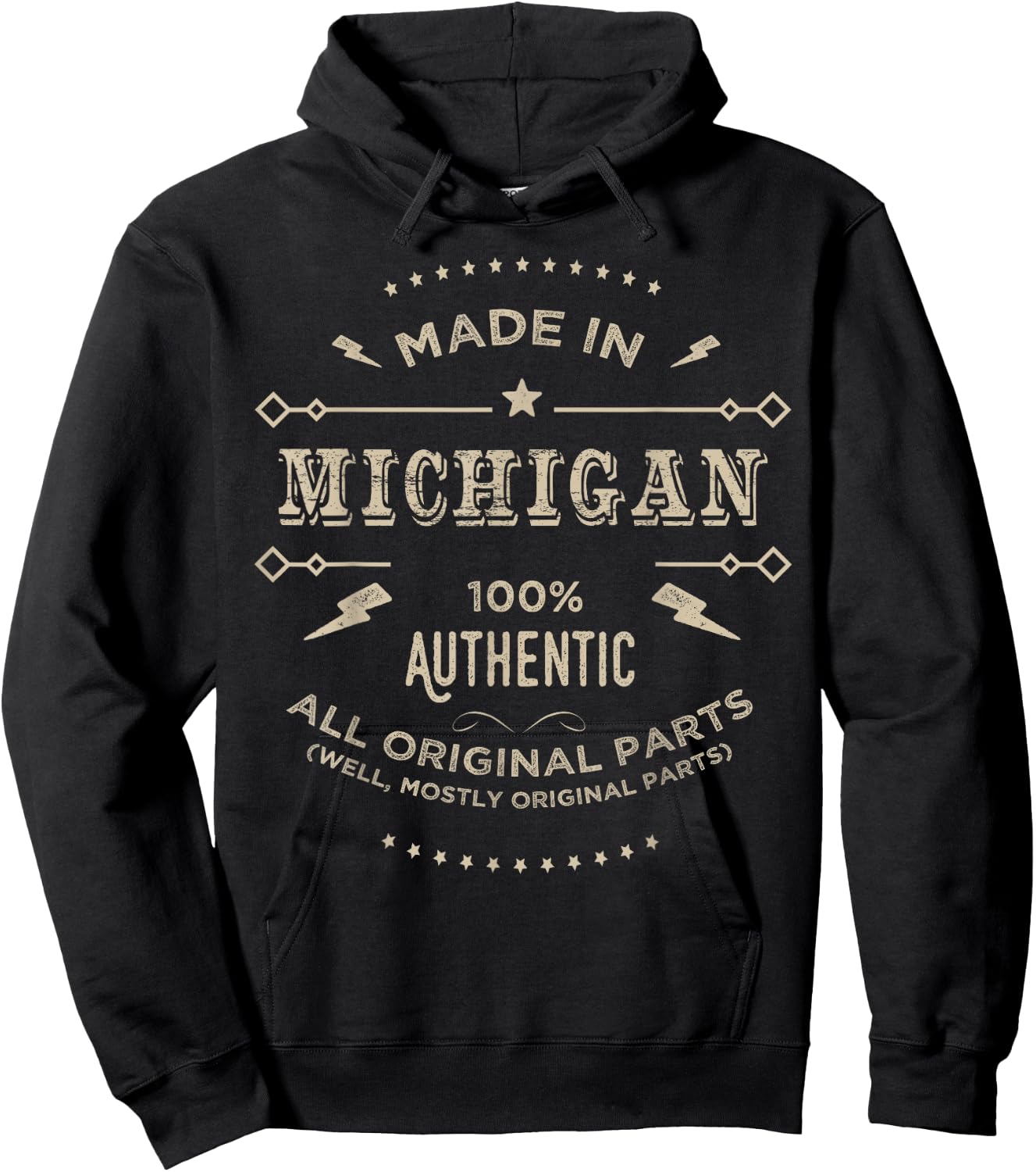 Made In Michigan Is My Home T Shirt Hoodie - Hoodie | Black