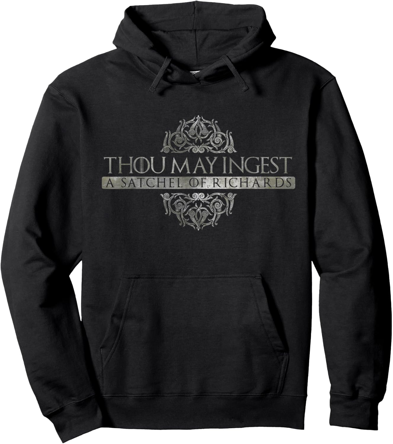Art Thou May ingest a Satchel of Richards Vintage Hoodie - Hoodie | Black