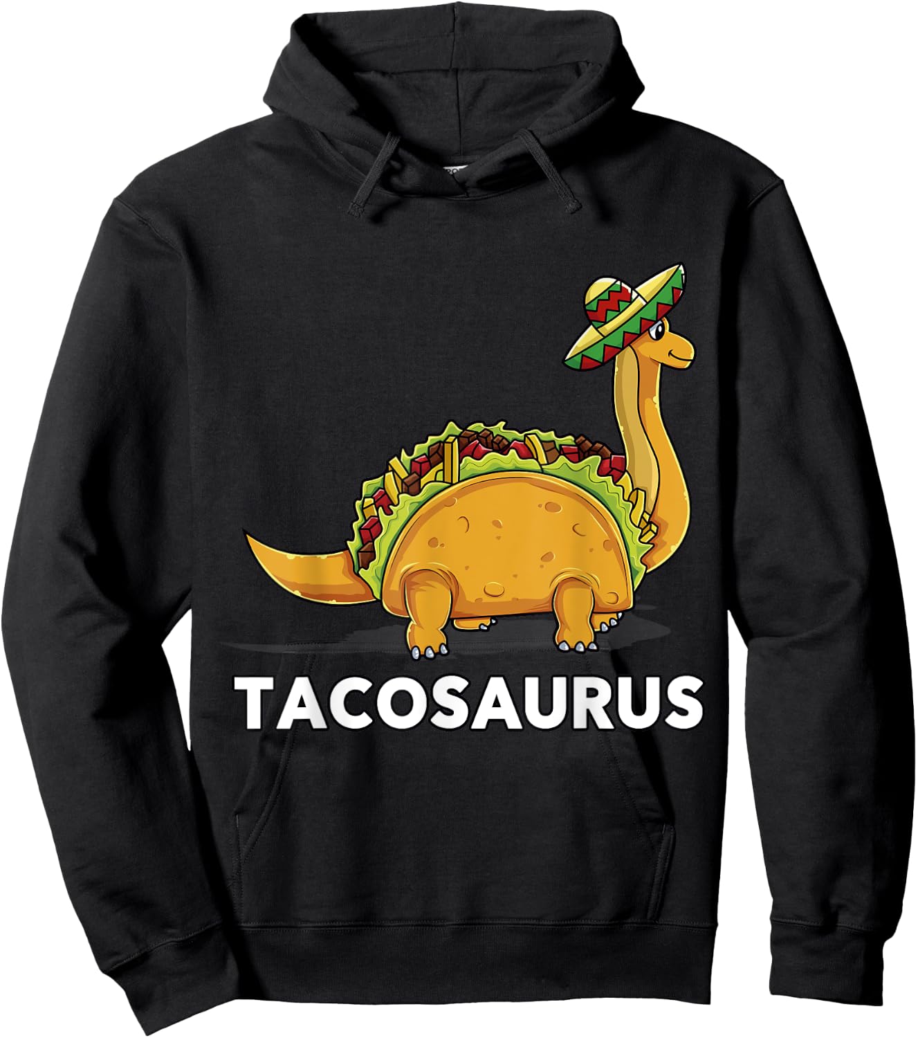 Tacosaurus Funny Dinosaur Taco Lover Gift Hoodie - Hoodie | Black
