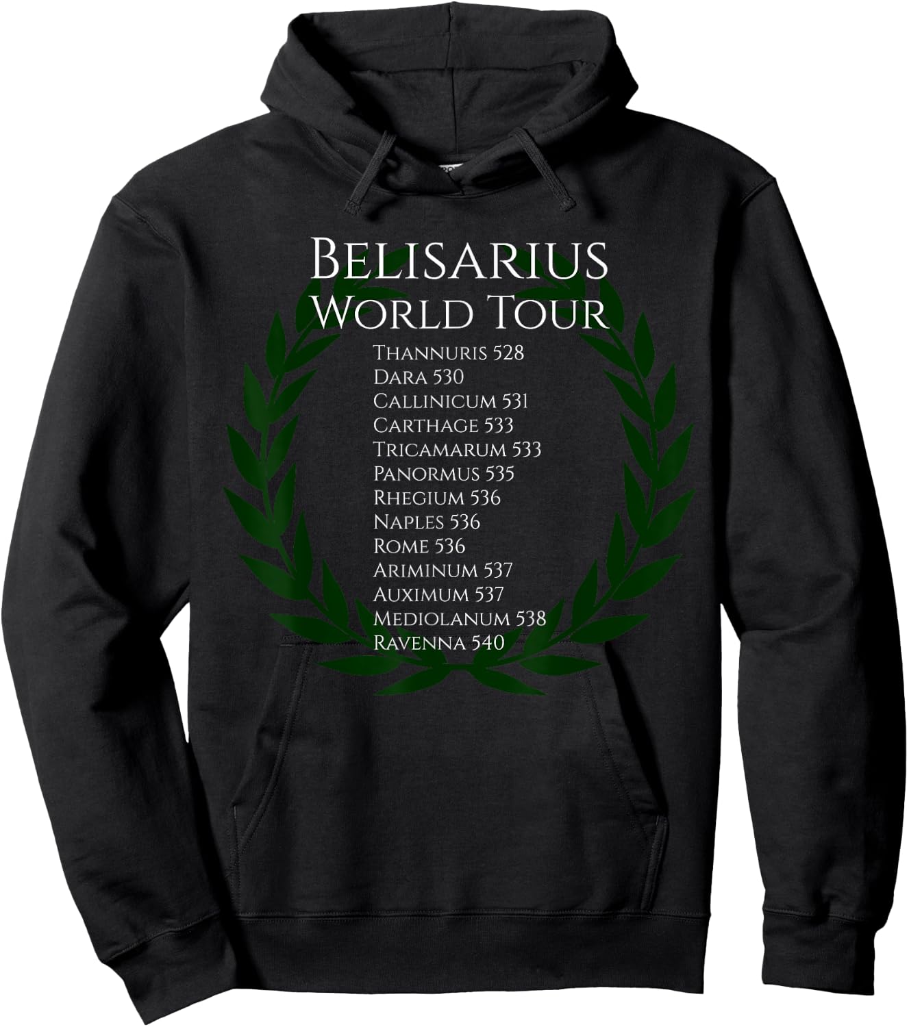 Byzantine Belisarius World Tour Medieval Roman History Hoodie - Hoodie | Black