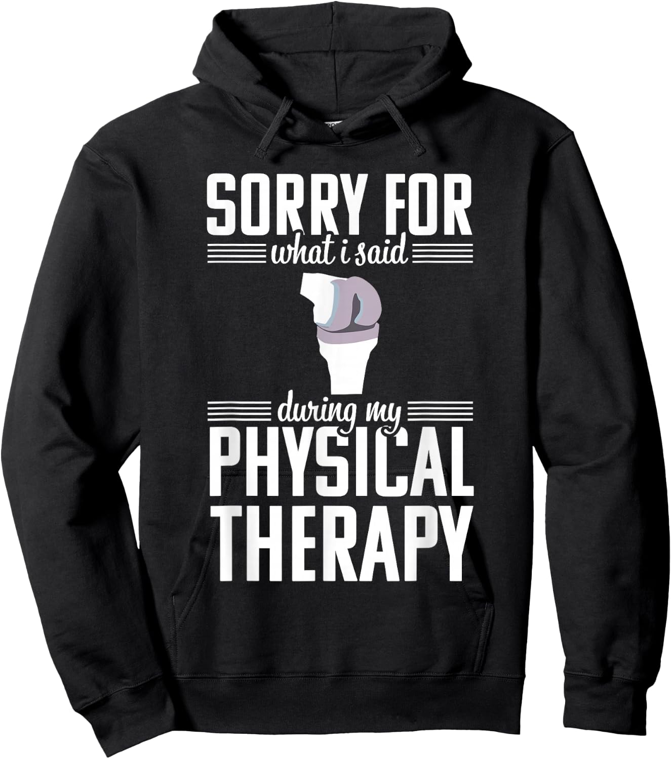 Knee Replacement Funny Therapy Surgery Recovery Arthroplasty Hoodie - Hoodie | Black