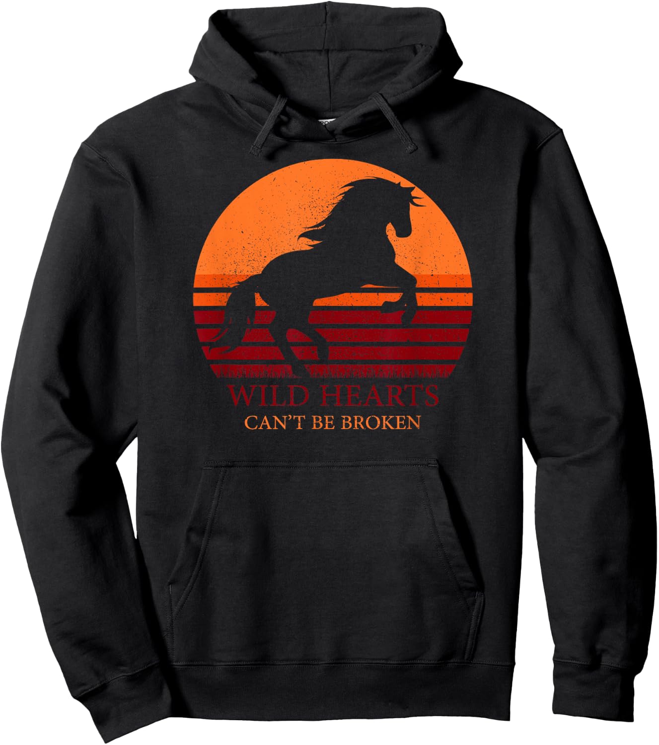 Wild Hearts Can't Be Broken Vintage Horse Hoodie - Hoodie | Black