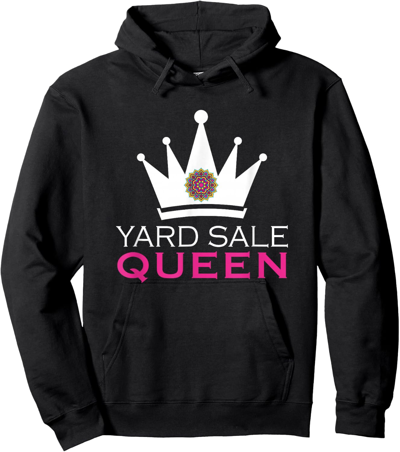Yard Sale Queen Funny Shopper Addict Hoodie - Hoodie | Black