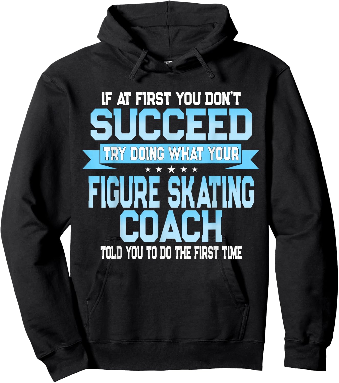 Fun Sport Coach Gift Funny Figure Skating Saying Hoodie - Hoodie | Black
