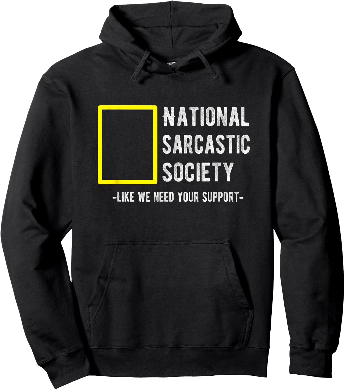 National Sarcastic Society Design Birthday Gift Hoodie - Hoodie | Black