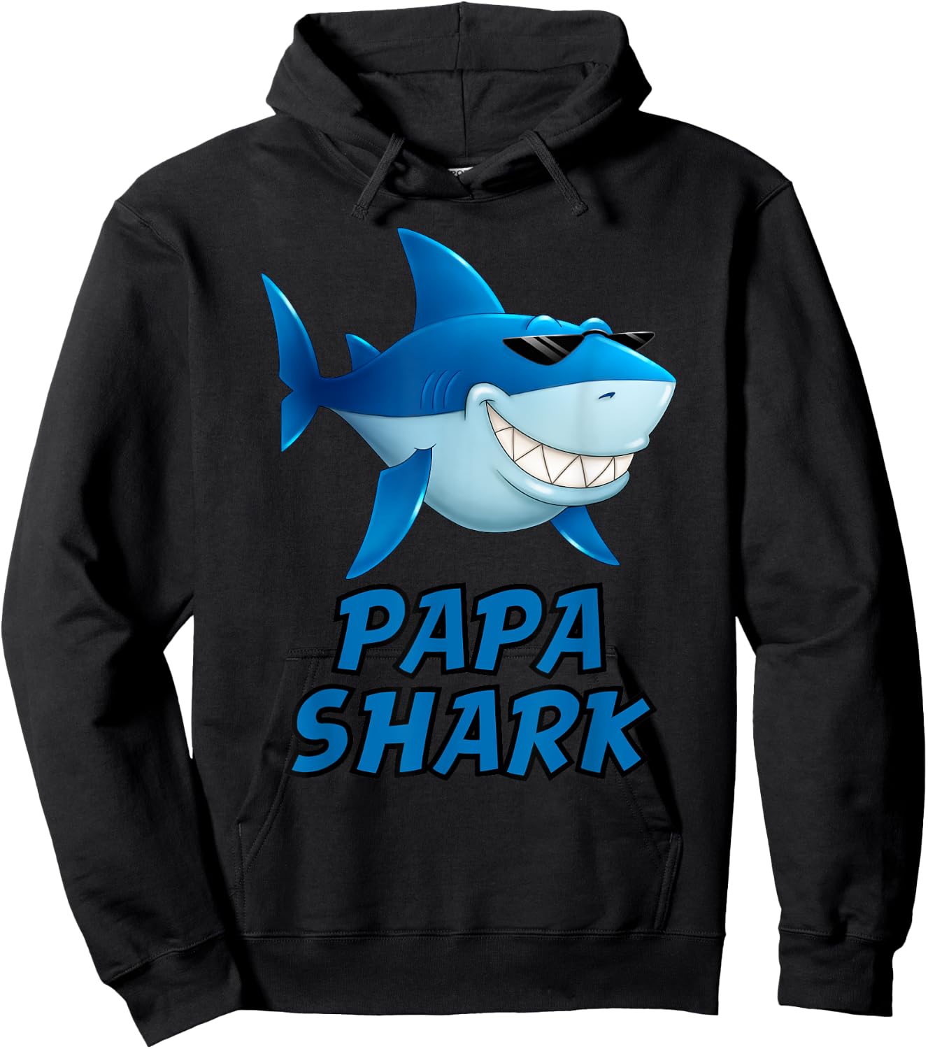 Papa Shark Hoodie - Hoodie | Black