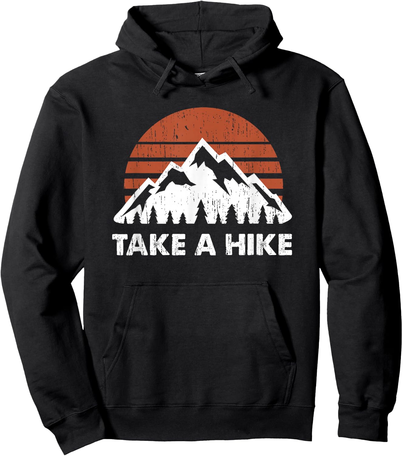 Vintage Take a Hike Outdoors Nature Hiking Lover Hoodie - Hoodie | Black