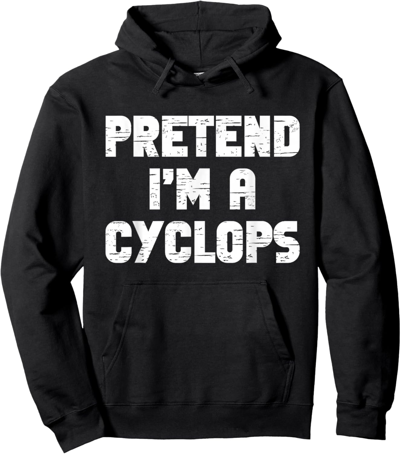 Halloween Pretend I'm A Cyclops Costume Lazy Adult Kids Hoodie - Hoodie | Black