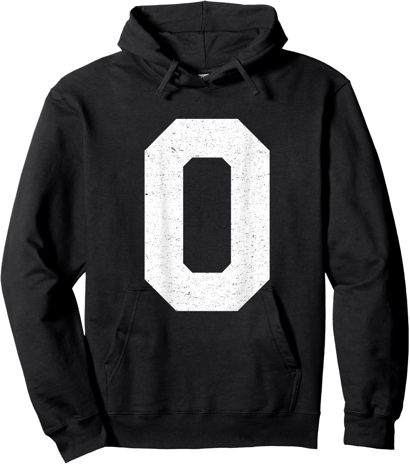#0 Jersey Uniform Varsity Sports Number Hoodie - Hoodie | Black