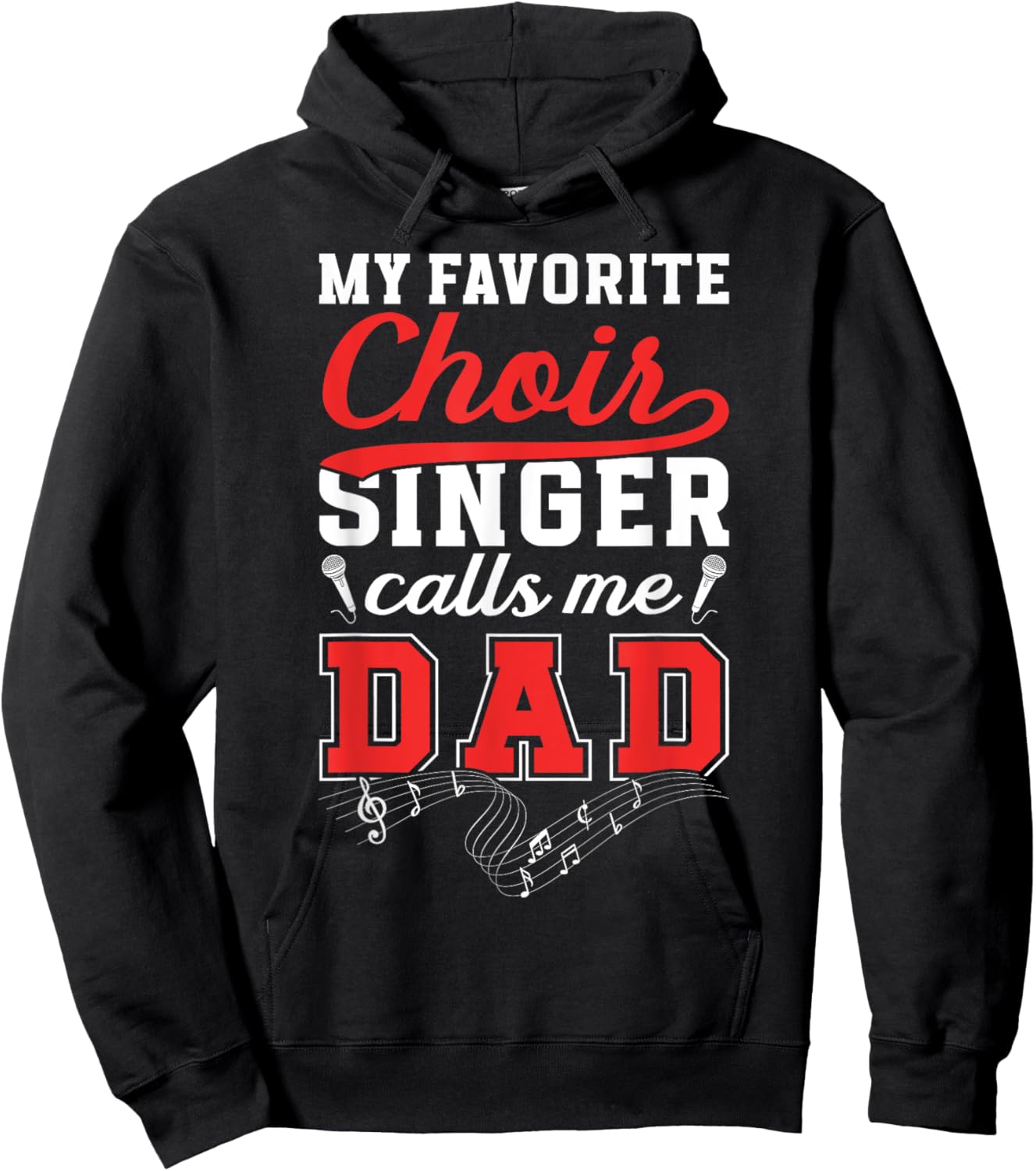 Proud Choir Dad Of A Choir Member Choir Father Hoodie - Hoodie | Black