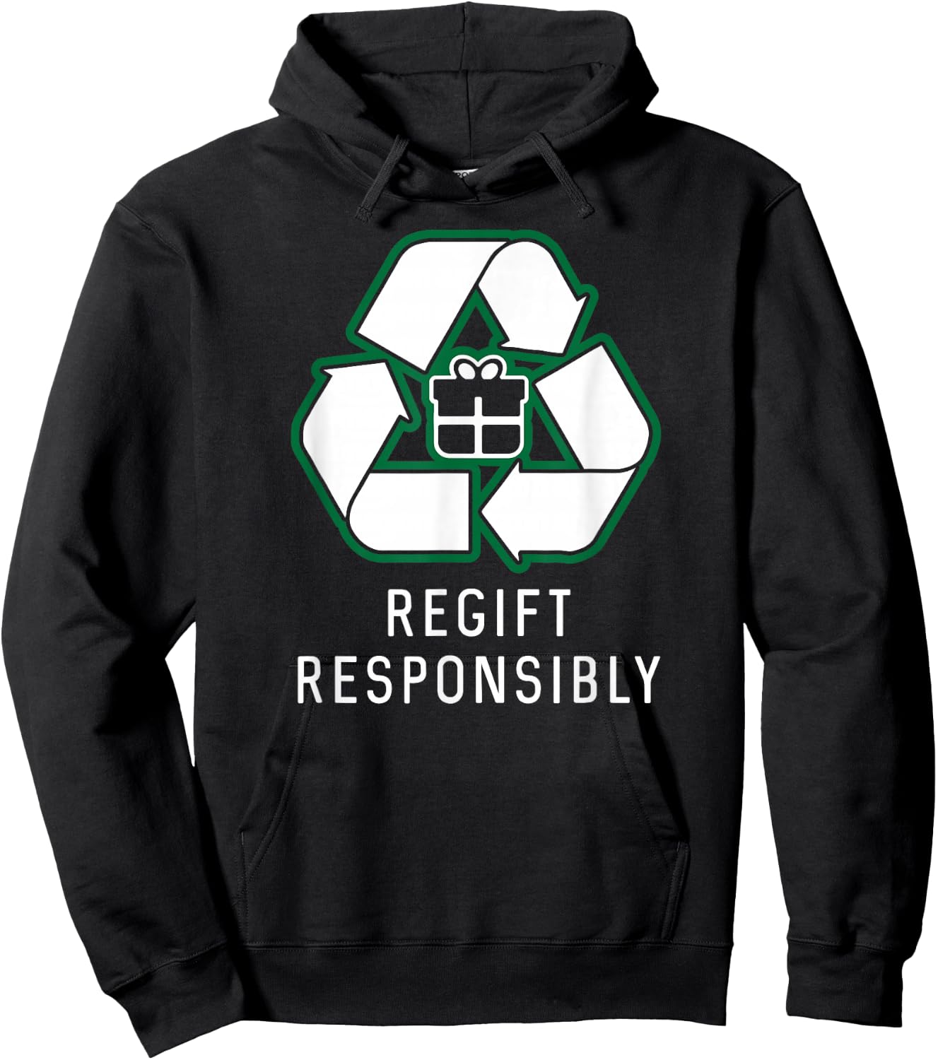 Regift Responsibly regifter re gifter christmas Hoodie - Hoodie | Black