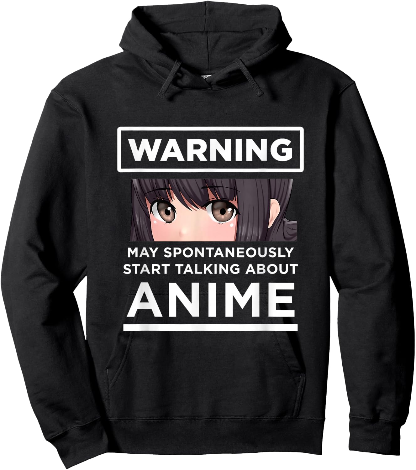 Warning May Spontaneously Start Talking About Anime Hoodie - Hoodie | Black