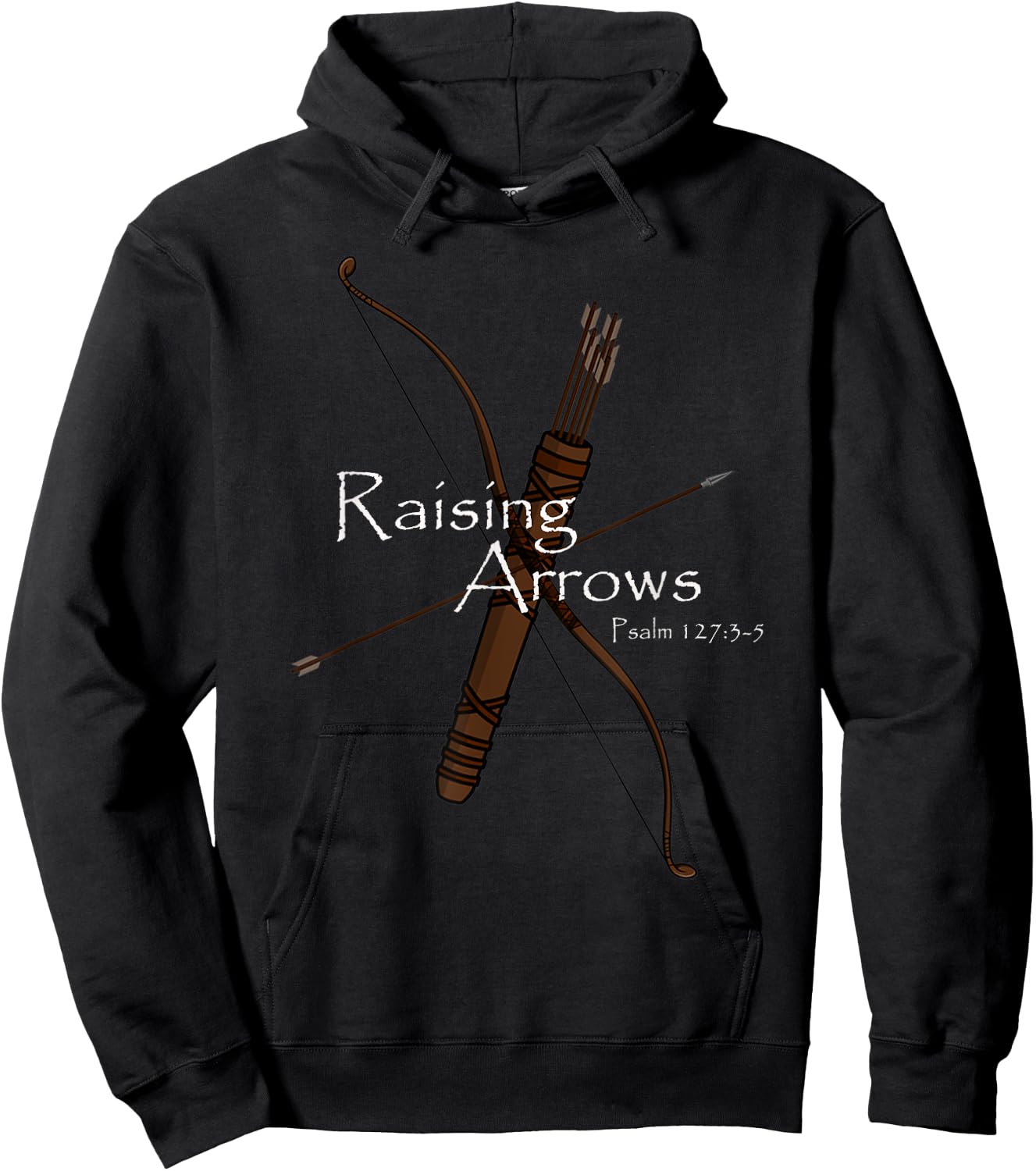 Christian Dad Raising Arrows Raising Godly Children Hoodie - Hoodie | Black
